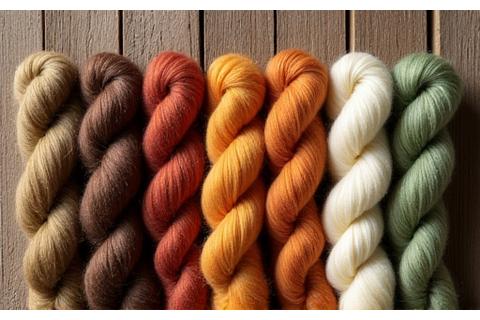 Pelotes de laine aux couleurs de la terre, teintes artisanalement